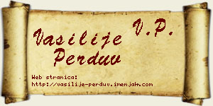 Vasilije Perduv vizit kartica